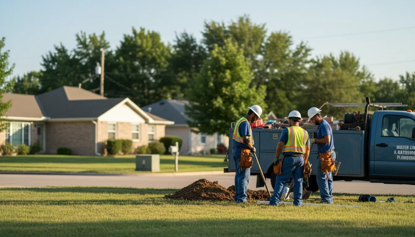 Residential water line and bathroom plumbing service in Gackle, ND